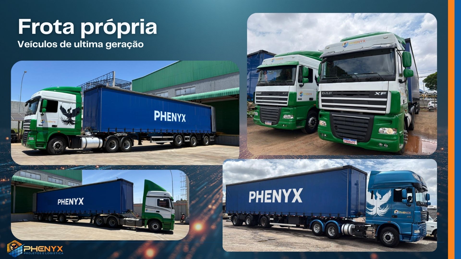 Frota própria Phenyx — veículos de última geração